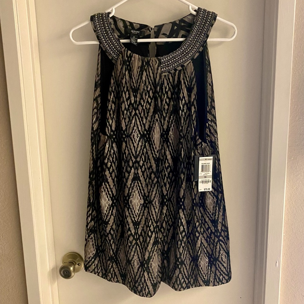 Alfani Woman’s Top. Polished Glam. 1X. New with tags.